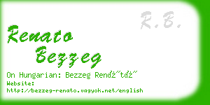 renato bezzeg business card